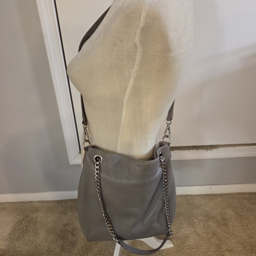 Michael Kors Gray Leather shoulder bag, Medium Jet Set comes w/o MK dust bag - Picture 6 of 8